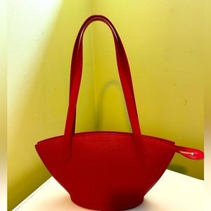 Louis Vuitton vintage authentic red Epi shoulder bag AR0054